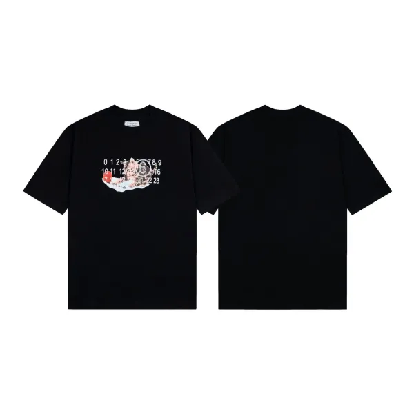 Design NEWVOGUE Graphic Print Black T-Shirt T-Shirts - 13