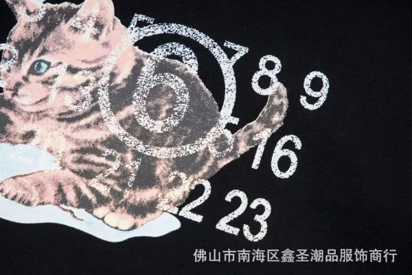 Design NEWVOGUE Graphic Print Black T-Shirt T-Shirts - 44