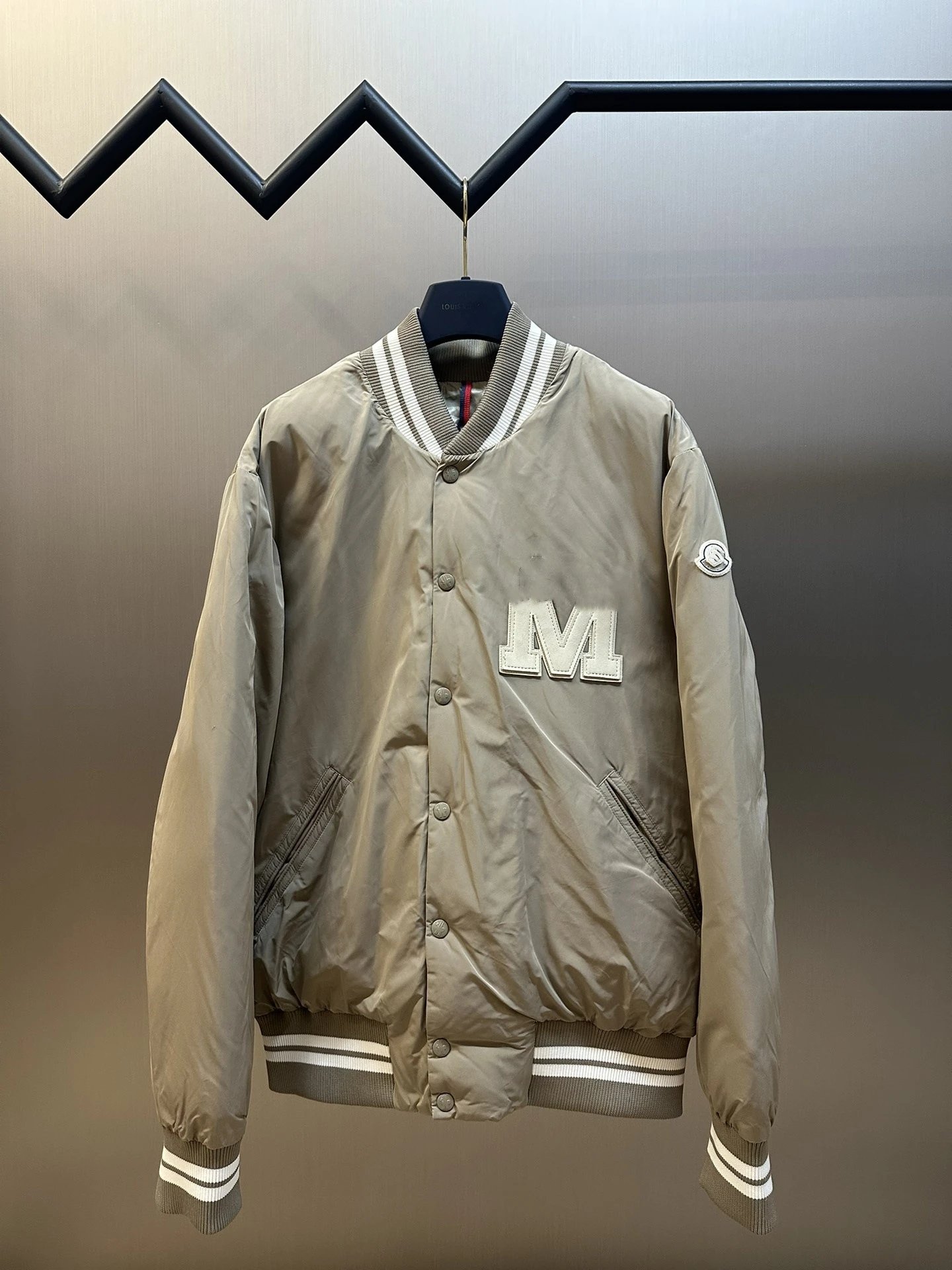 Moncler Genius M Letter Varsity Jacket Black - 3