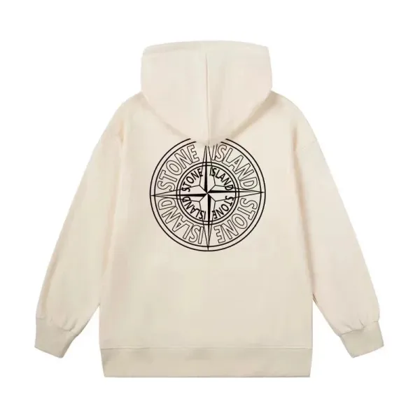 Stone Island Compass Logo Hoodie White - 12