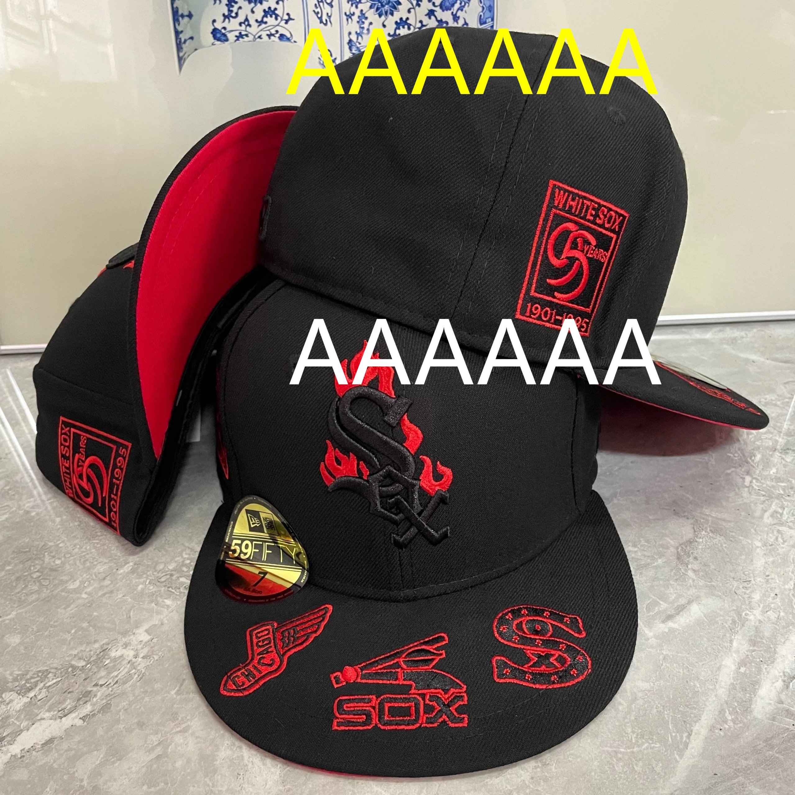 New Era Chicago White Sox Flame Commemorative Edition 59FIFTY Flat Brim Hat - rep New Era