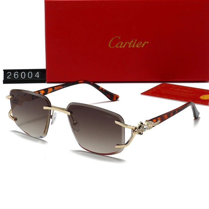Cartier Rimless Polygonal Sunglasses - rep okulary