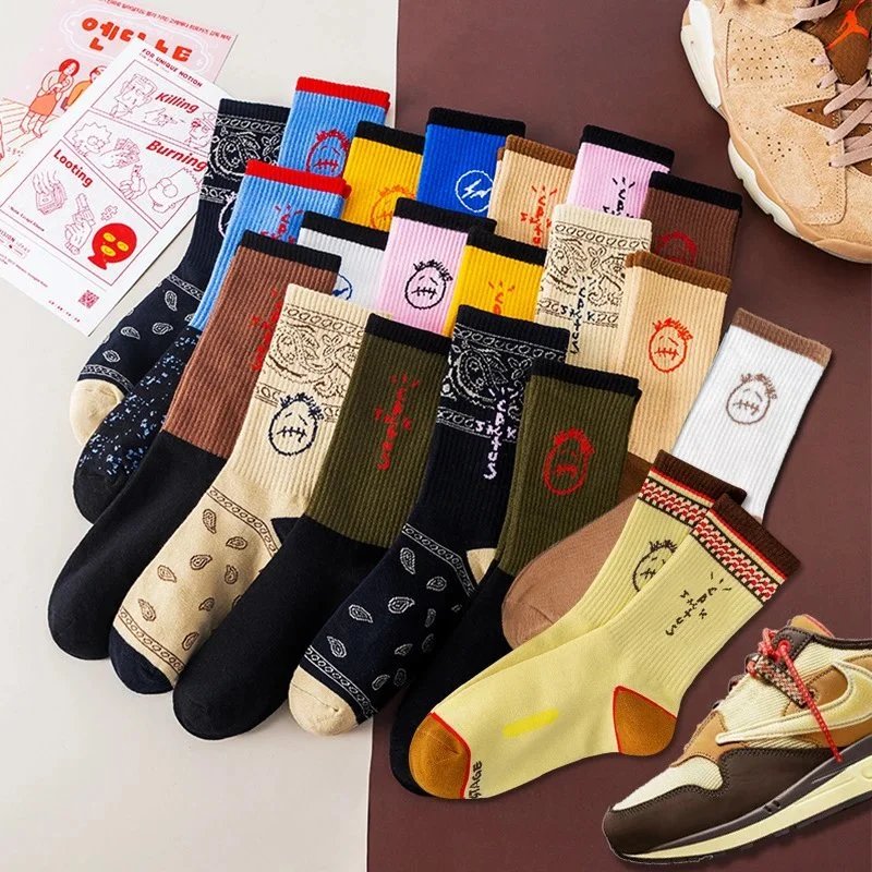 OICILE Bandana Print Crew Socks [40 styles]