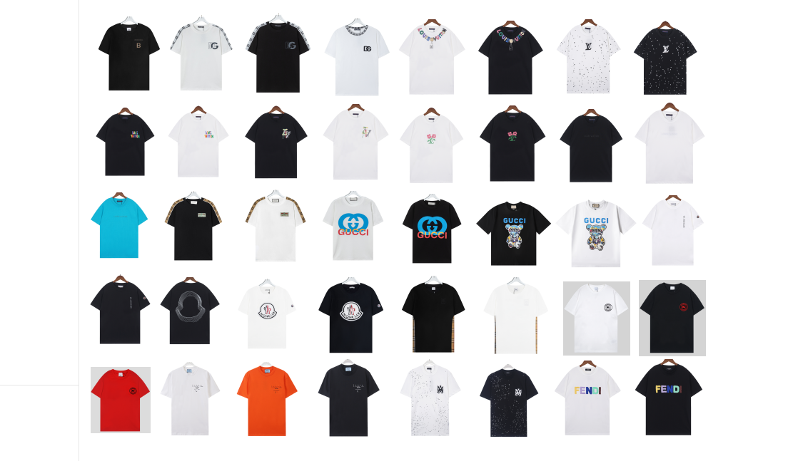 Gucci, Louis Vuitton, Moncler, Fendi T-Shirts [40 styles]