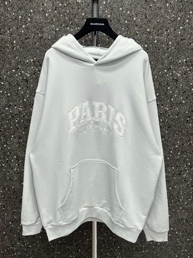 Balenciaga White Paris Hoodie