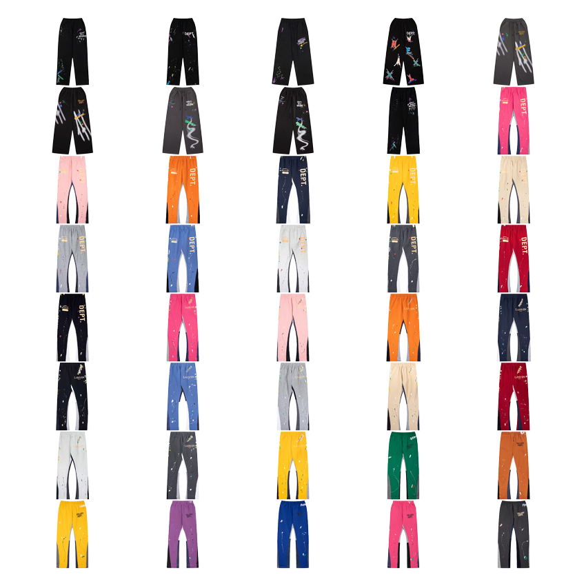 Gallery Dept. Trousers Drawstring with paint-splatter graphics image 2