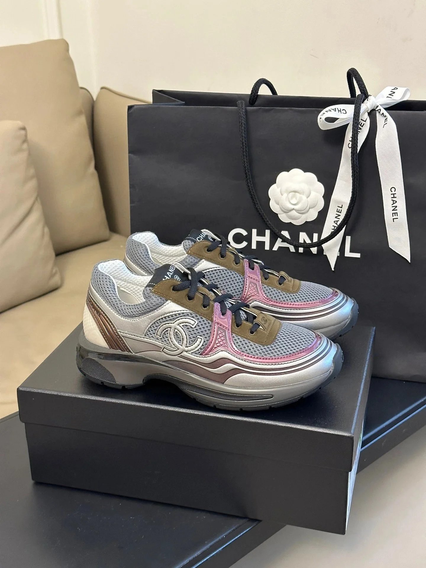 Chanel Silver Sneake