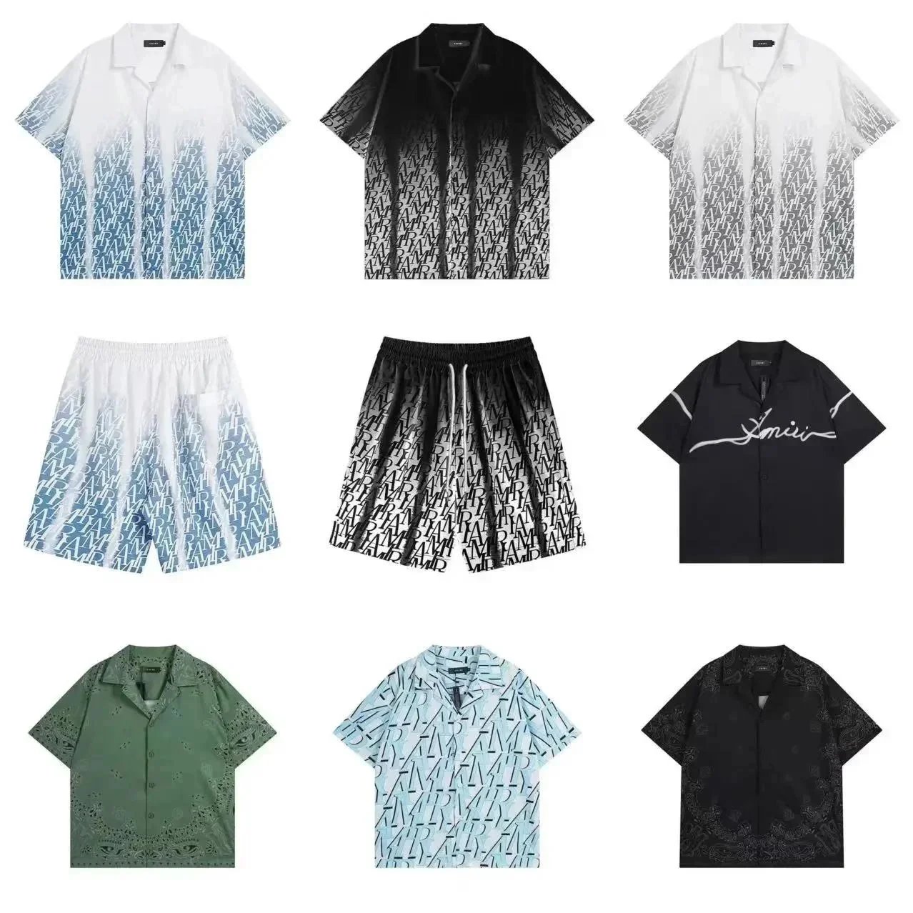 Amiri AMIRI Patterned Short-Sleeve Shirts/Shorts [40 styles]