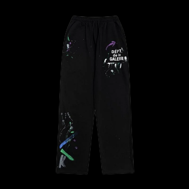 Gallery Dept. Trousers Drawstring with paint-splatter graphics image 3