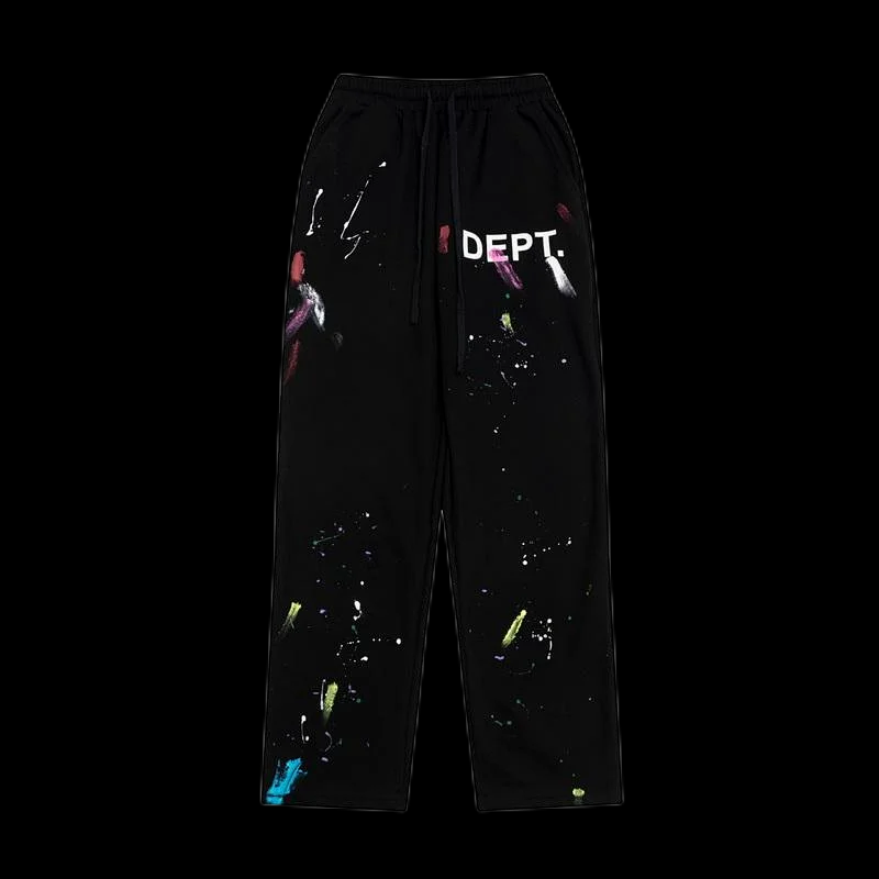 Gallery Dept. Trousers Drawstring with paint-splatter graphics image 4