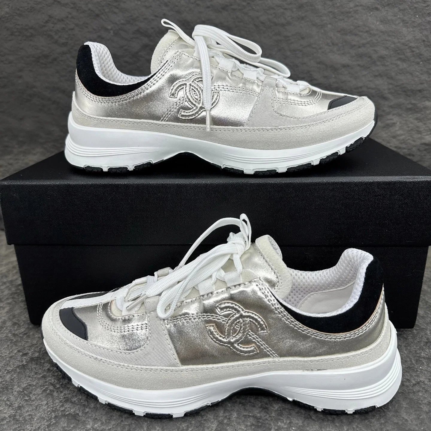 Chanel Silver Sneake