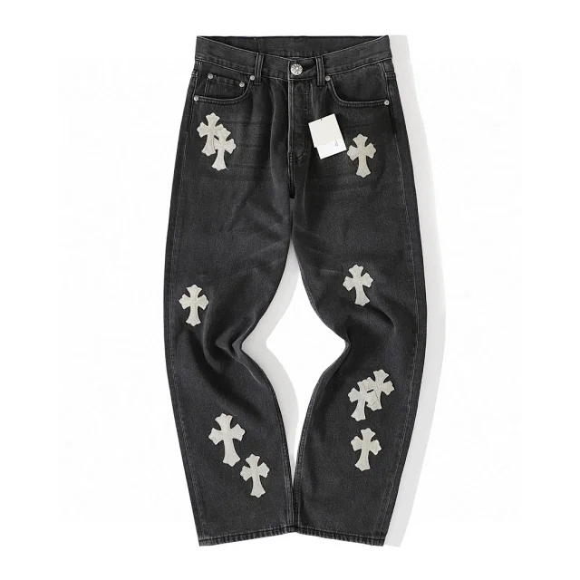 Chrome Hearts Cross Patch Denim Pants