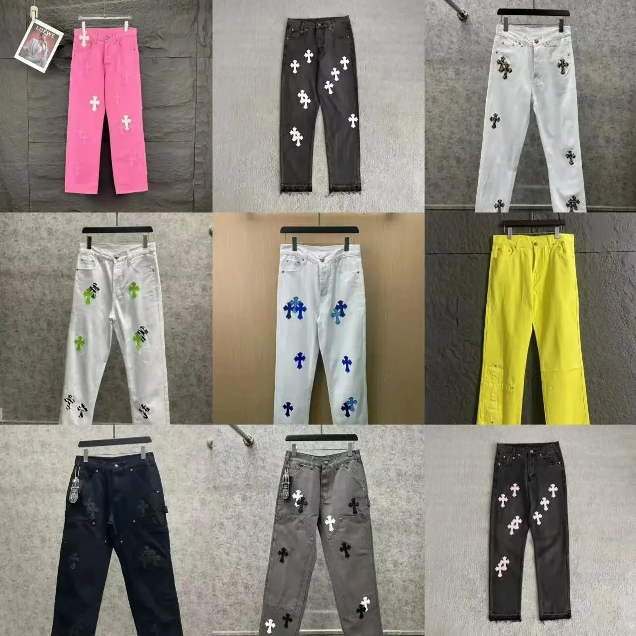 Chrome Hearts Cross Embellished Jeans