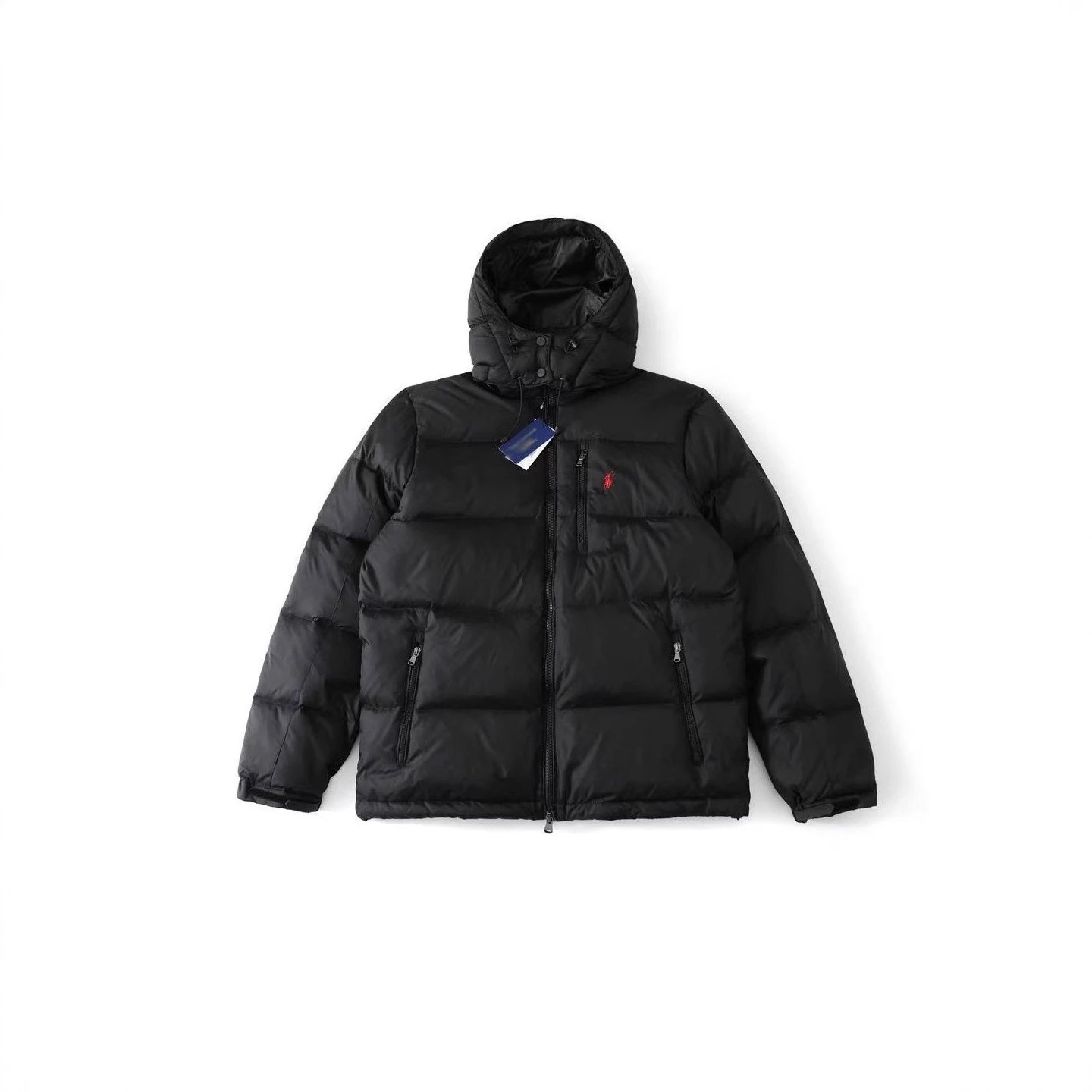 Polo Ralph Lauren Black Puffer Jacket with Red Pony Logo