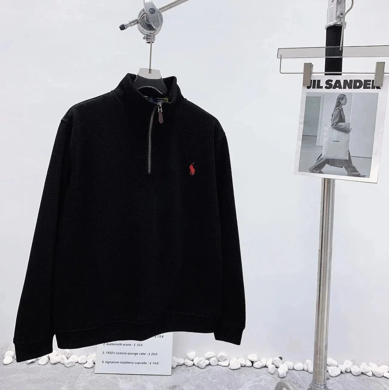 半拉链卫衣黑色