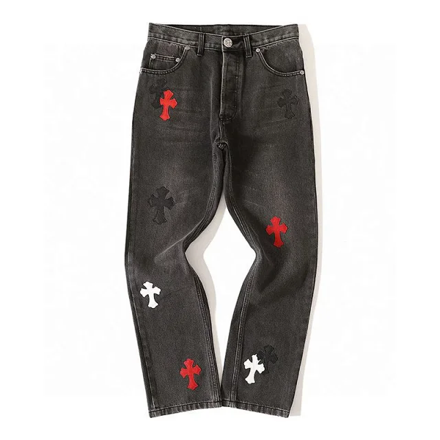 Chrome Hearts Cross Patch Denim Jeans