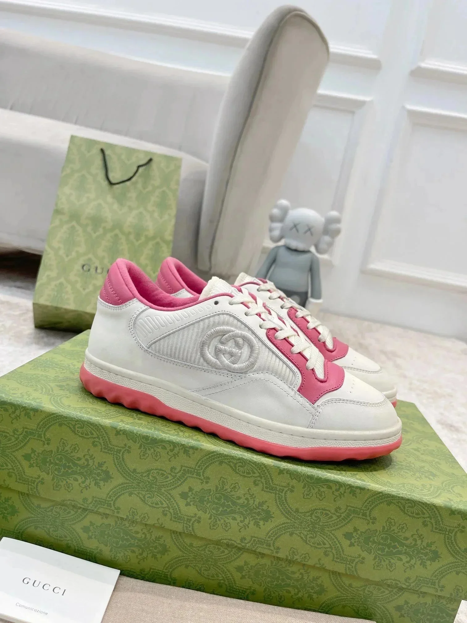 Gucci White Pink Sne