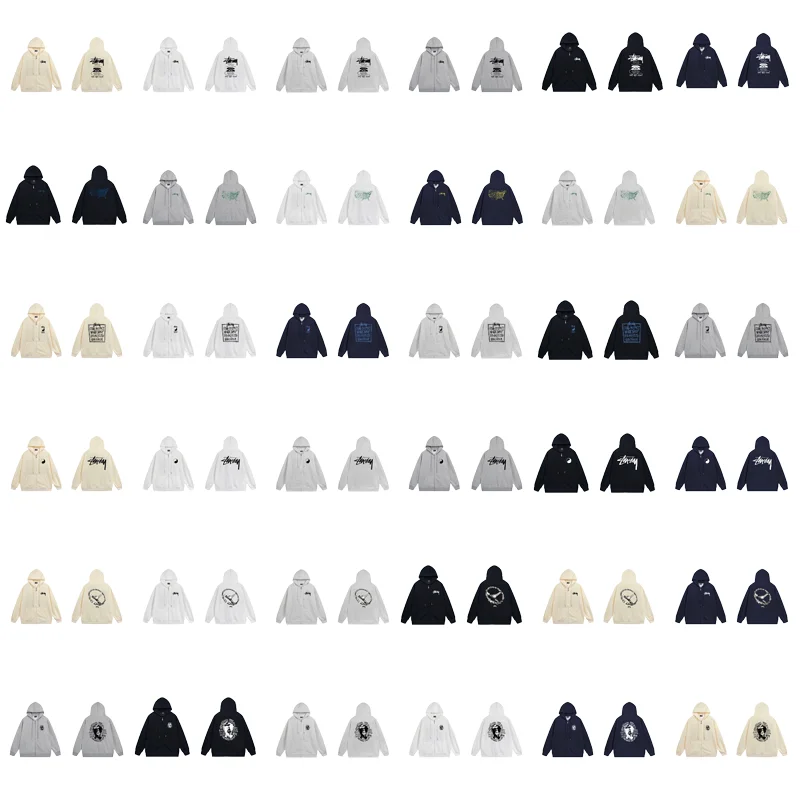 Stussy Black Zip-Up Hoodie