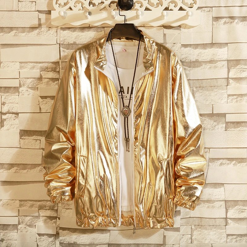 VSERETLOON Chaqueta universitaria con cremallera para hombre Jackets