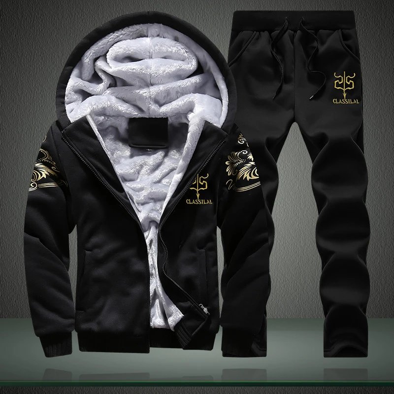 Men's Thickened Fleece Suit photo 3