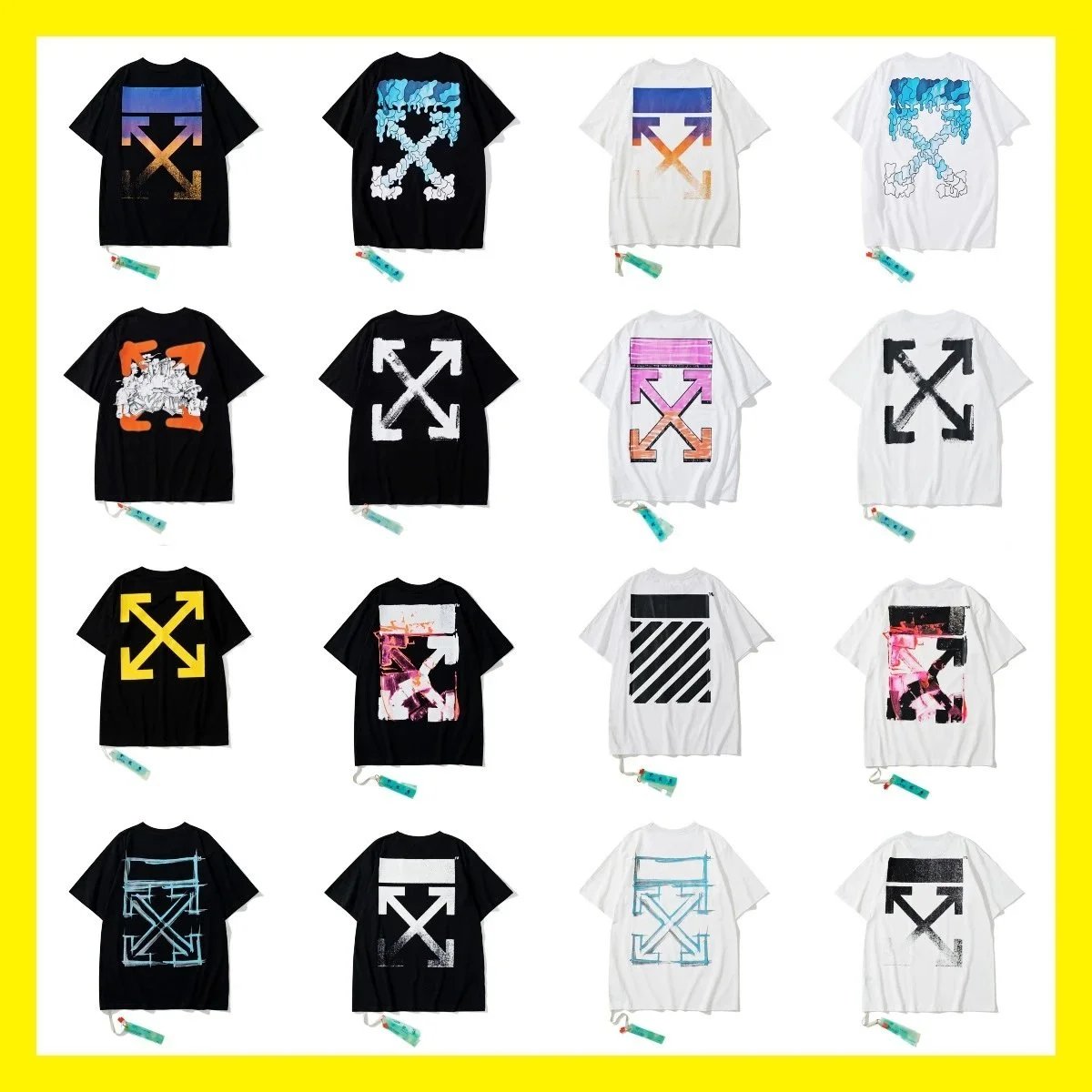 Off-White Black and White Graphic T-Shirt Set