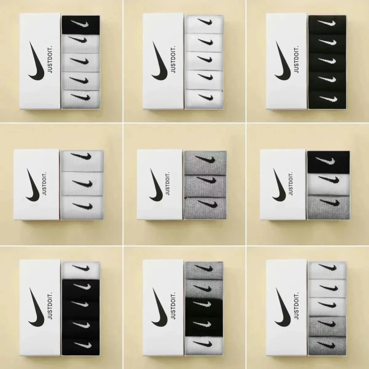 Nike Black and White Socks Pack