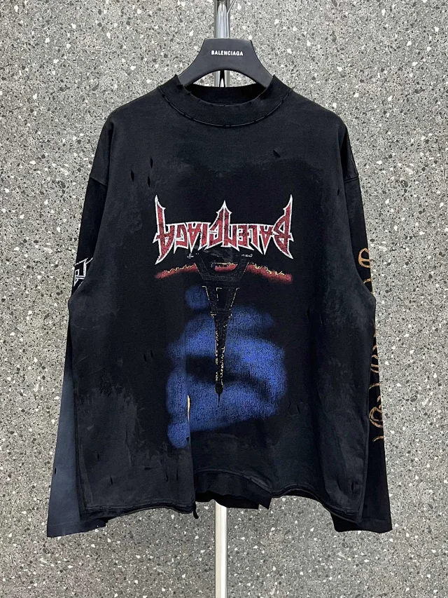 Balenciaga Distressed Graphic T-Shirt
