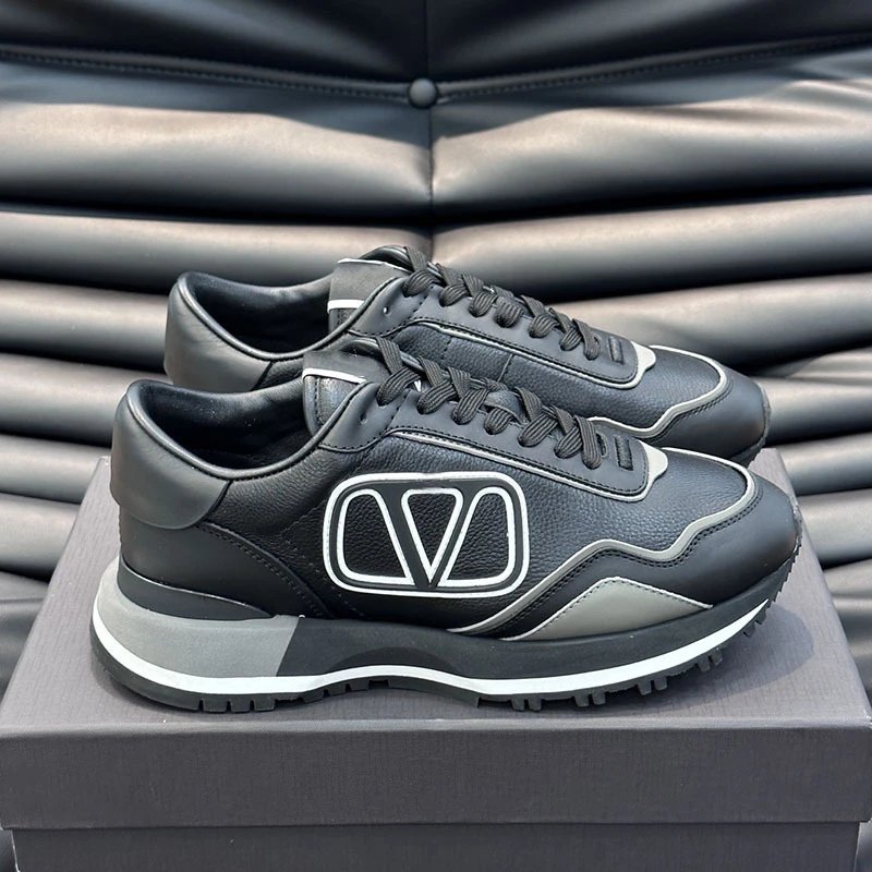 Valentino Garavani White Leather VLogo Chunky Sneakers