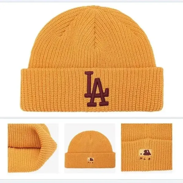 MLB Los Angeles Dodgers Knit Beanie Mustard Yellow Beanie - 1