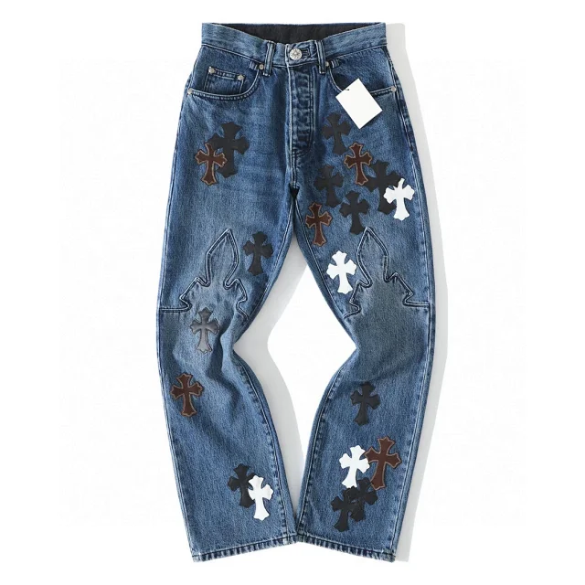 Chrome Hearts Cross Patch Denim Jeans