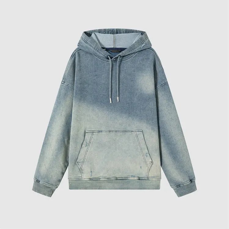 Washed Gradient Denim Sweatshirt photo 3