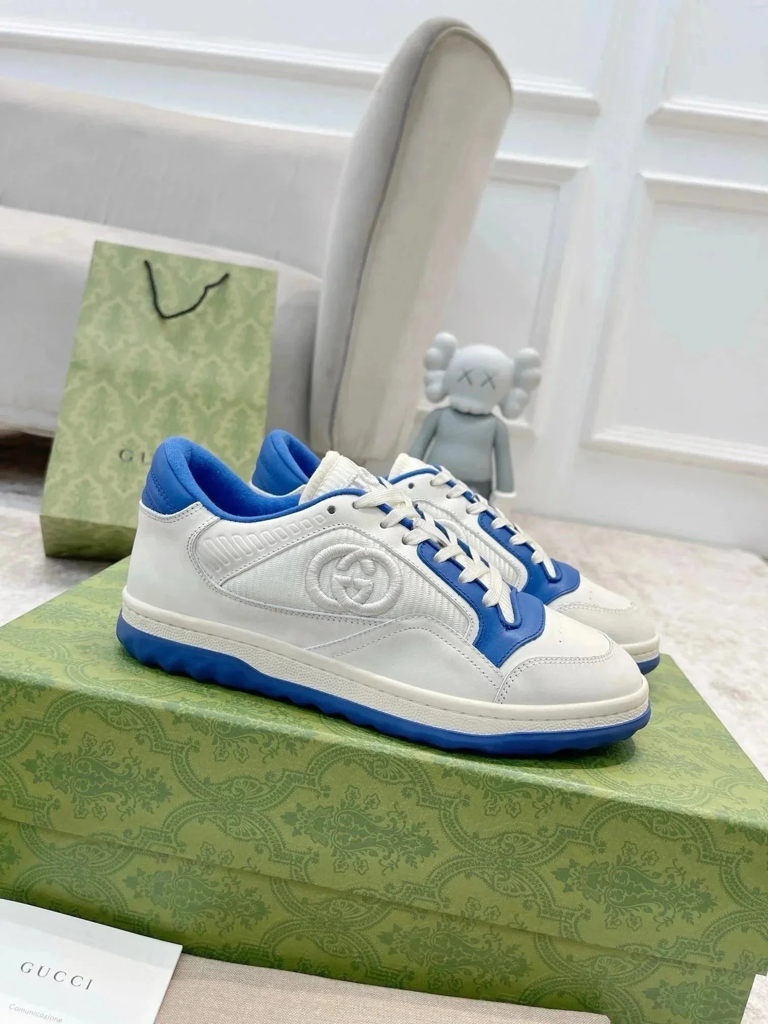 Gucci Blue White Sne