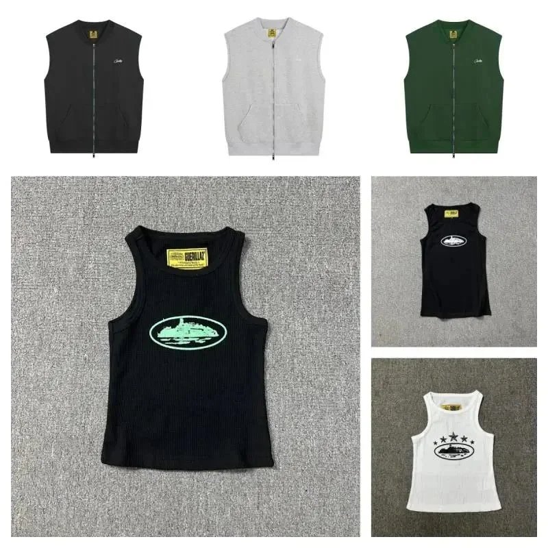 Gorillaz Sleeveless Zip-Up Vest & Ribbed Tank Top [36 styles]