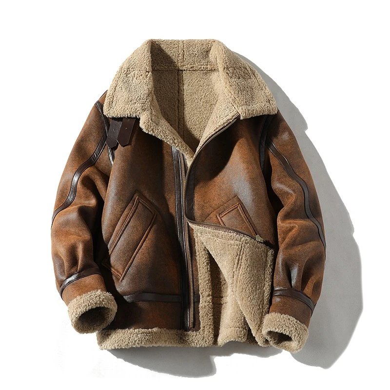 Vintage suede lambswool jacket