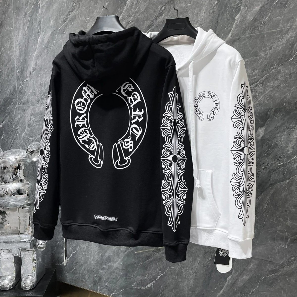 Chrome Hearts Black and White Hoodies