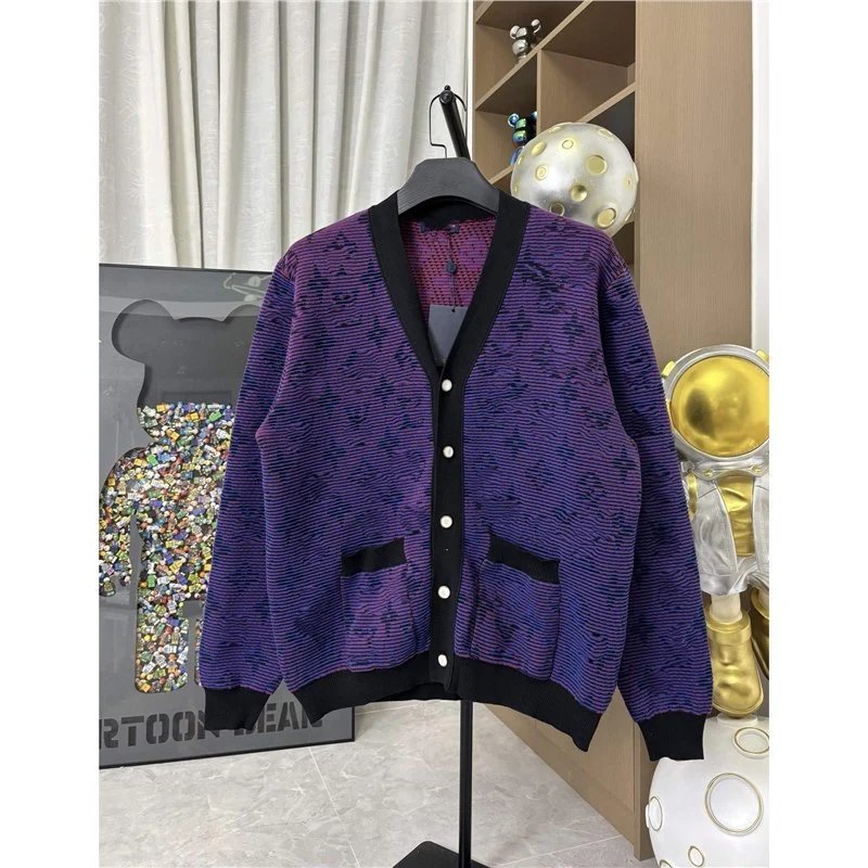 Purple Striped Cardi