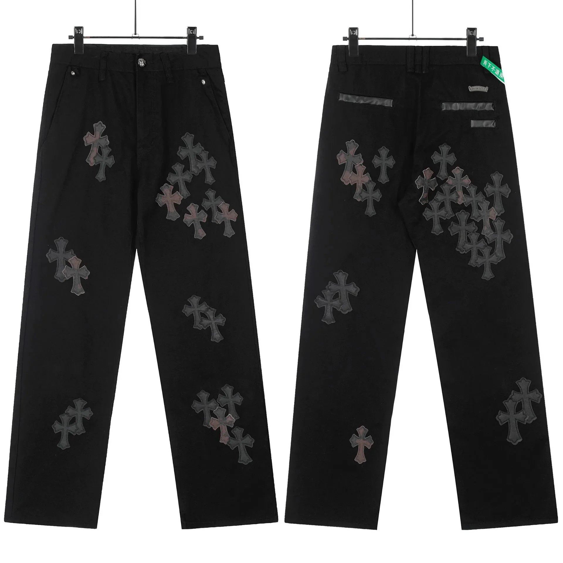 8113黑棕十字黑裤