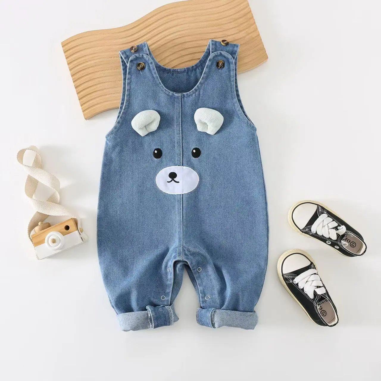 Baby Soft Denim Overalls photo 2