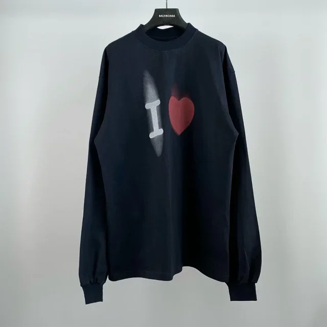 Balenciaga Black Long Sleeve T-Shirt