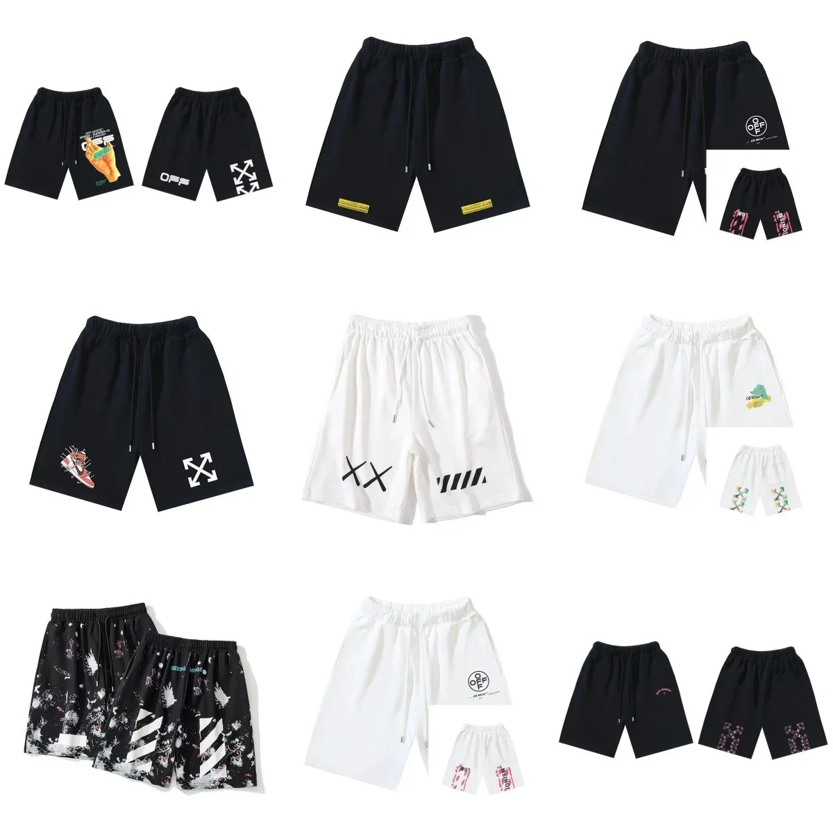 Off-White Casual Loose Shorts