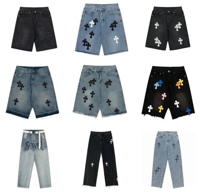 Chrome Hearts Cross Denim Shorts/Pants [22 styles]