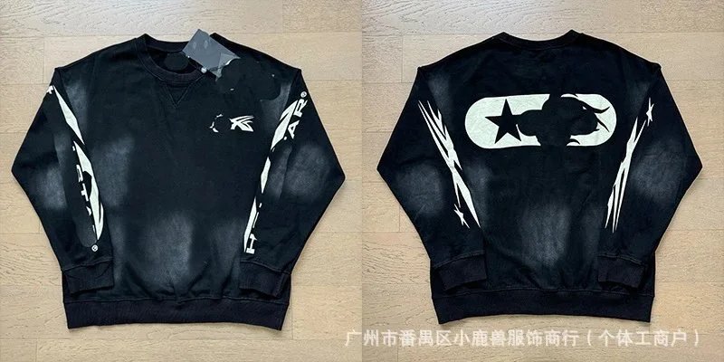 2019黑色圆领卫衣