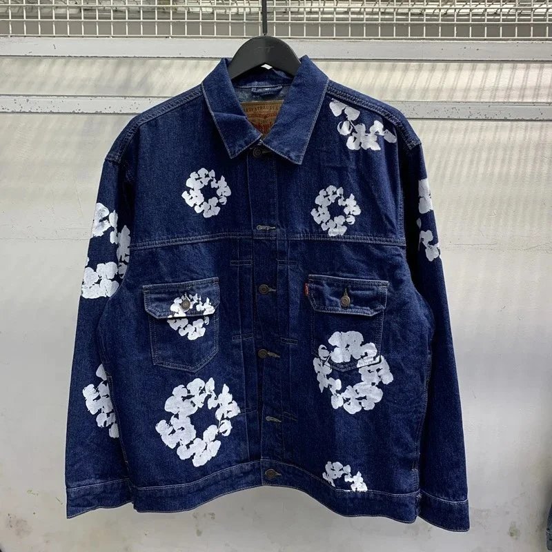 Levi's Levi's Floral Denim Jacket in Deep Blue Navy