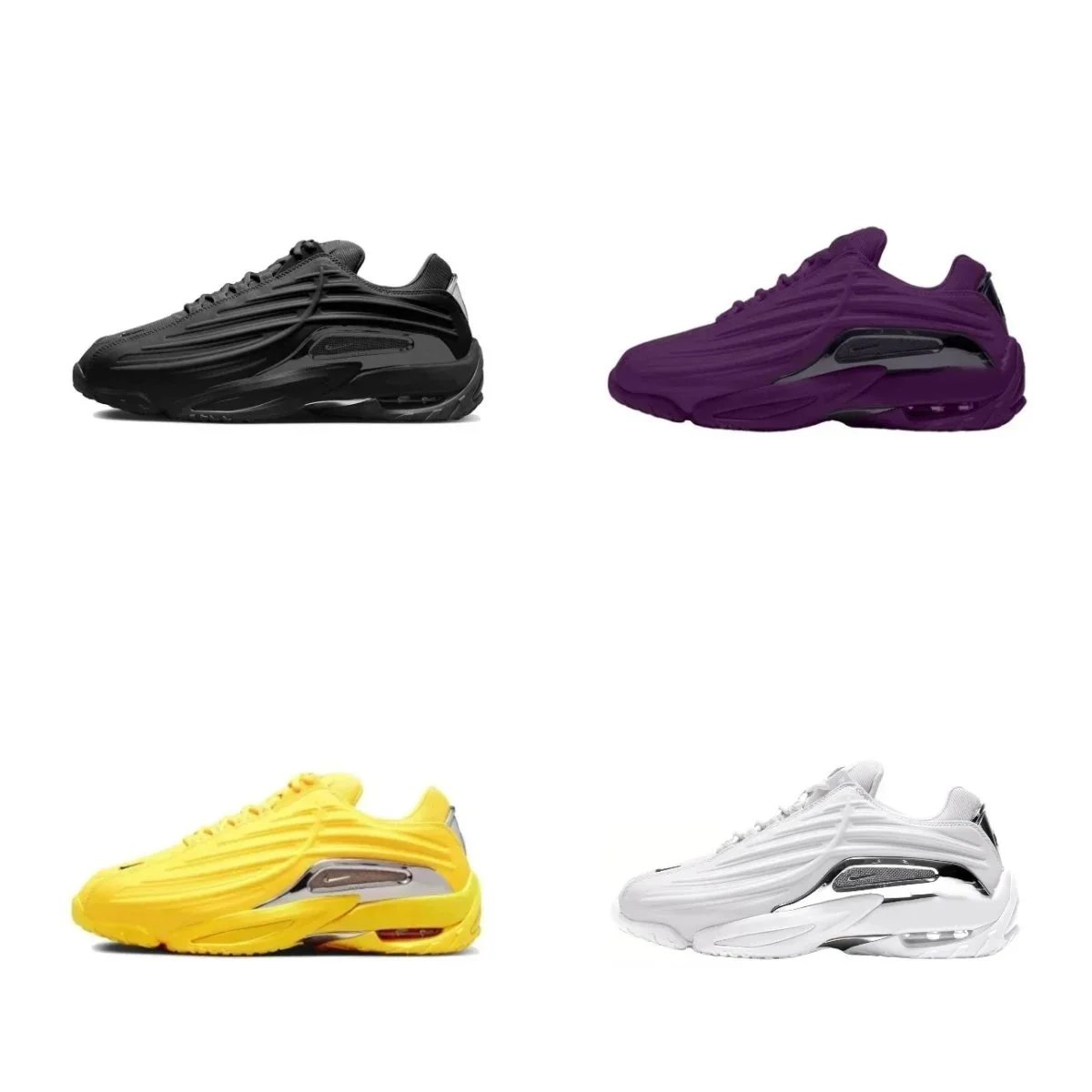 Nike Air Max 97 Low-Top Sneakers in Black, Purple, Yellow, and White