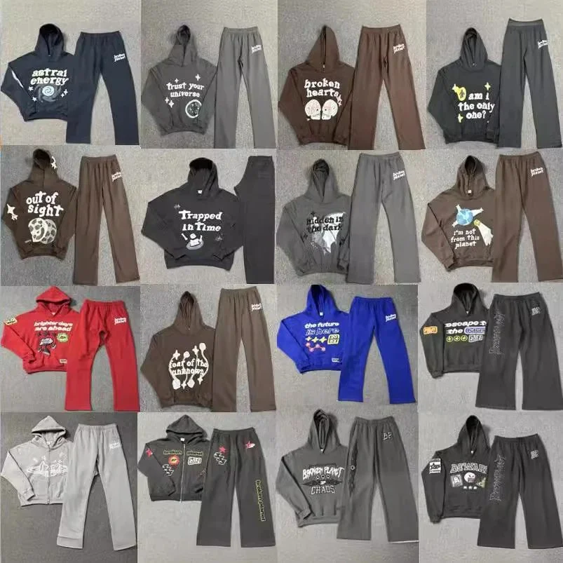 Diverse Hoodie and Sweatpants Sets in Various Colors and Styles