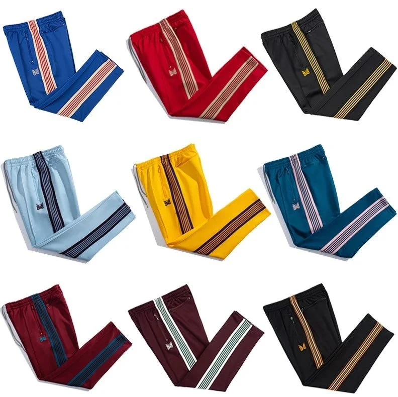 Neck & Neck Striped Track Pants in Various Colors