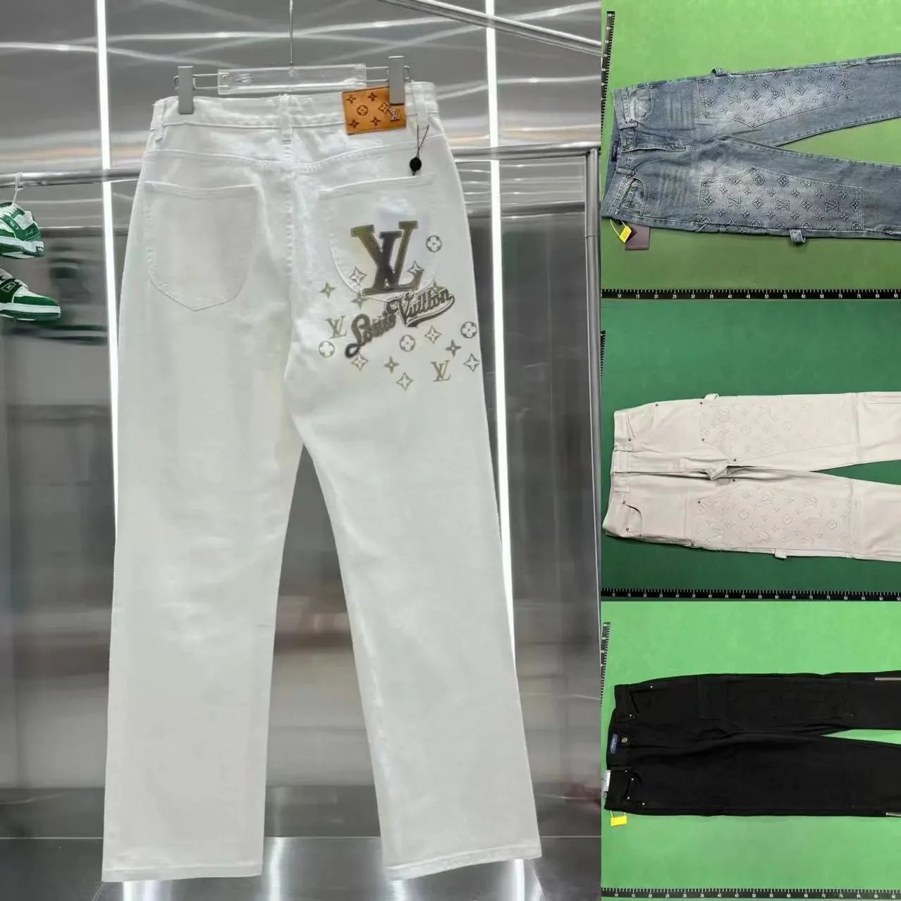 Louis Vuitton White Monogram Jeans