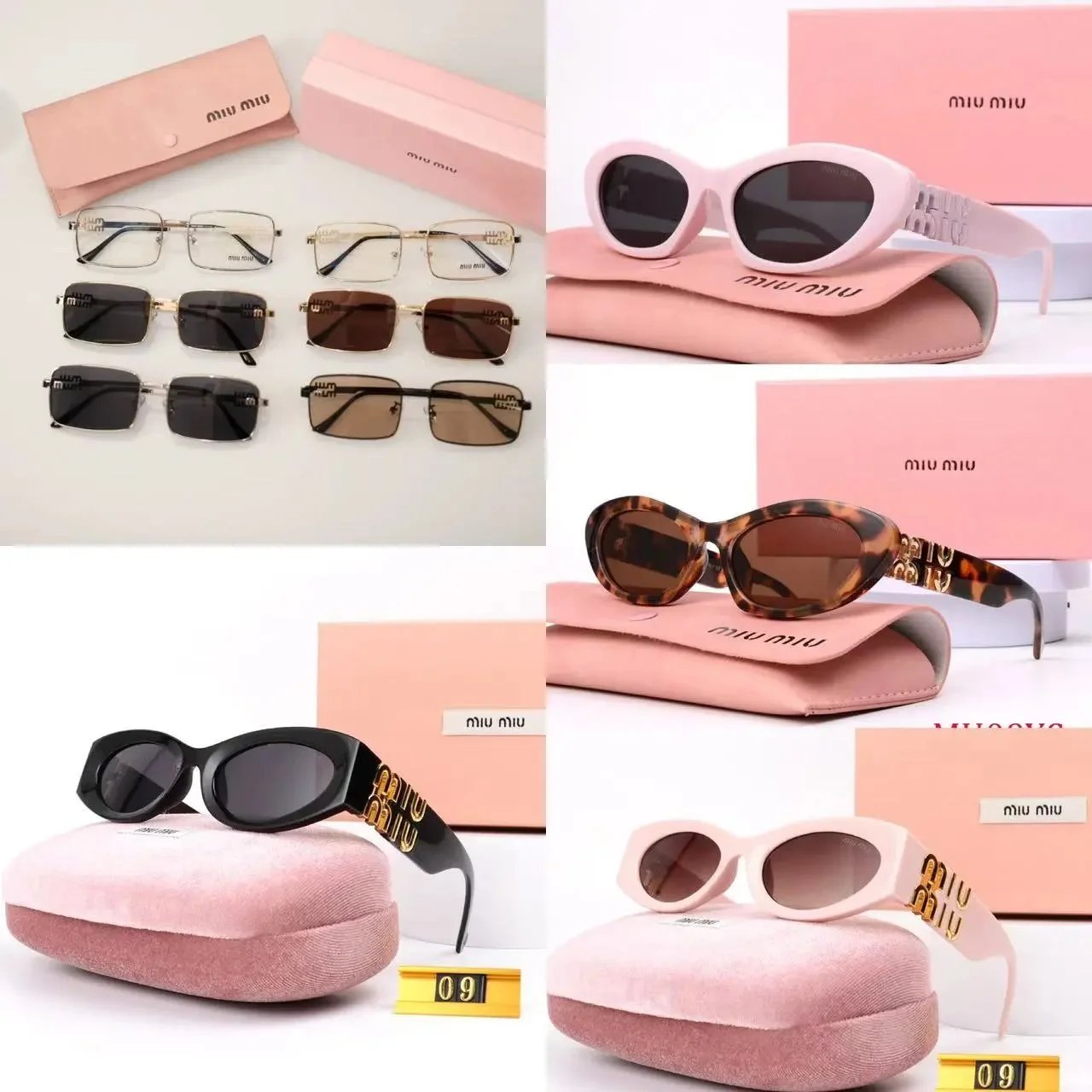 Miu Miu Black Cat-Eye Sunglasses