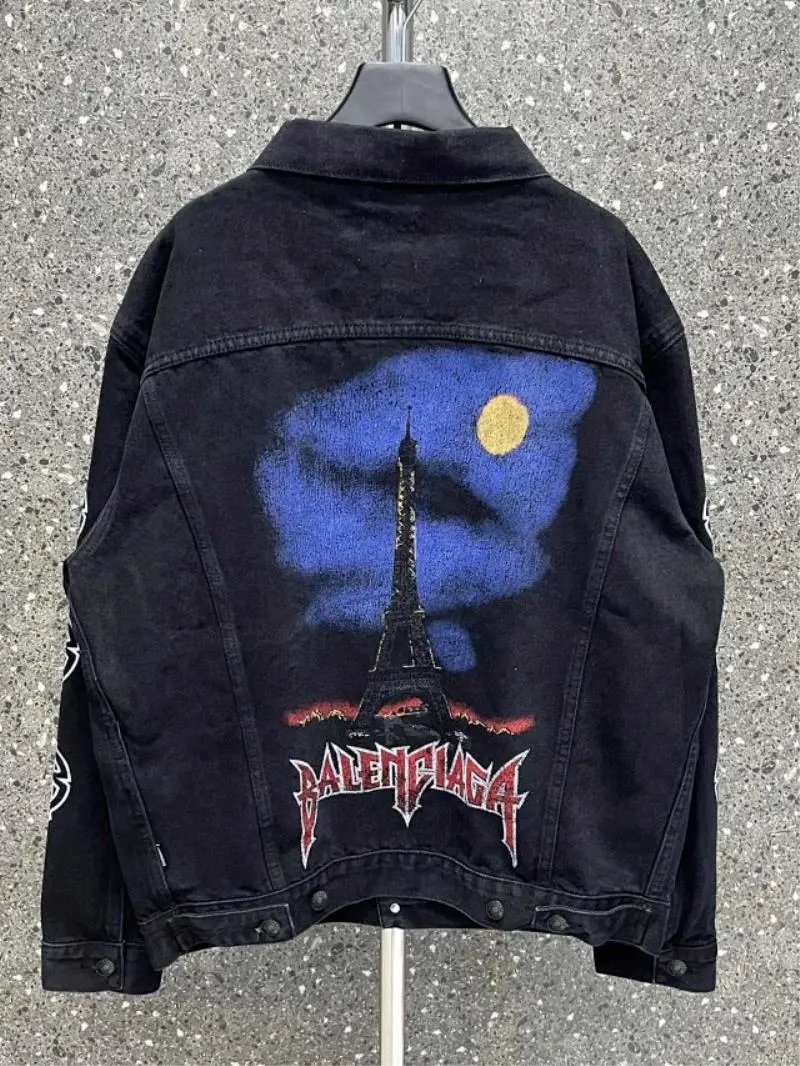 Balenciaga Eiffel Tower Denim Jacket