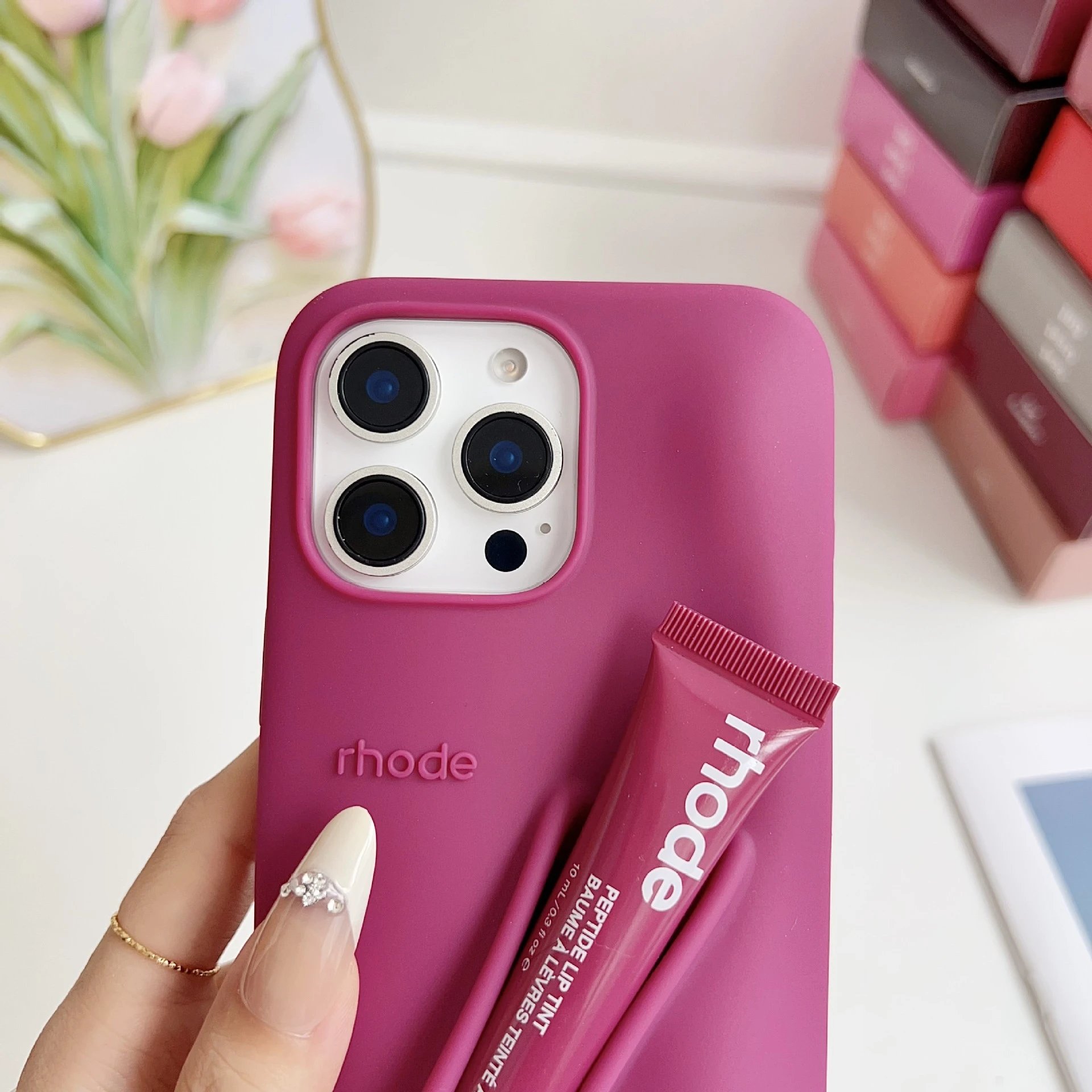 Rhode Lip Tint Case Set Multi Color Silicone Phone Accessory
